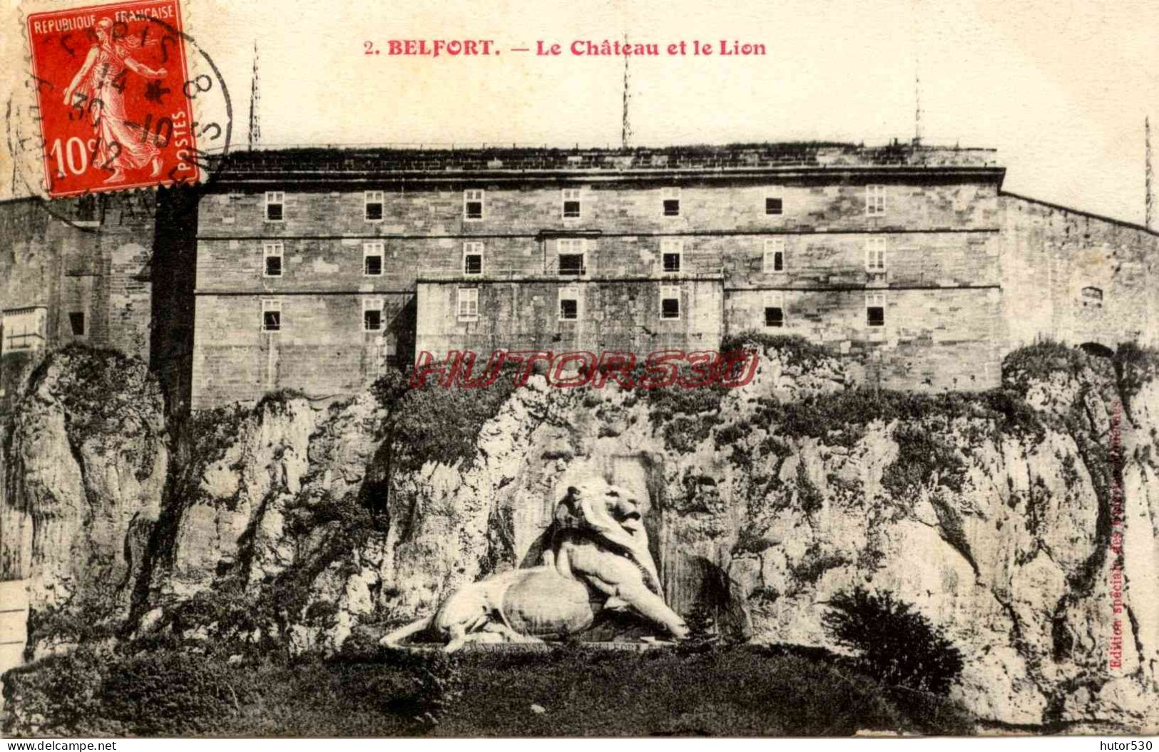 CPA BELFORT - LE CHATEAU ET LE LION - Belfort – Le Lion