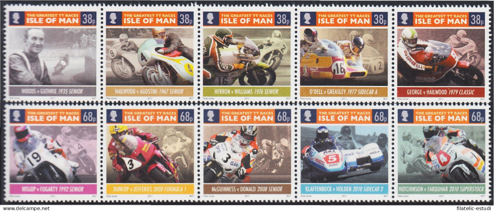 Man (isla De) 1705/14 2011 Deportes Motos Personalidades MNH - Man (Insel)