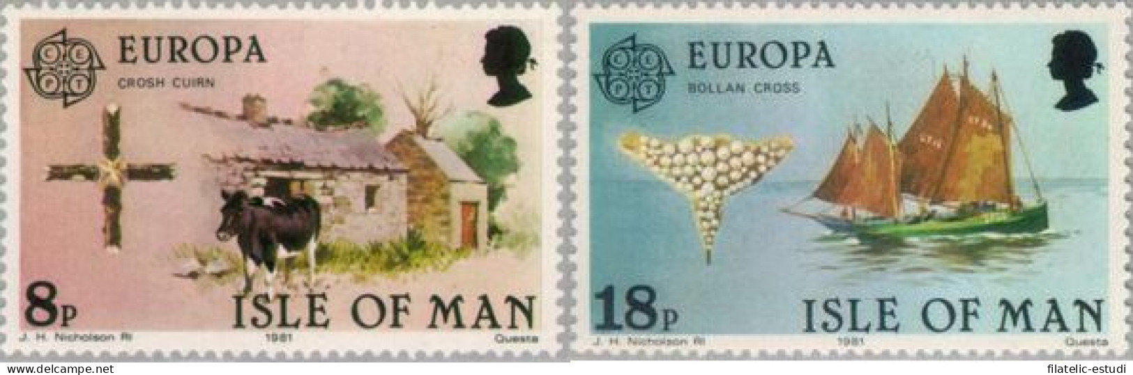 FAU1/S Man (isla De)  Nº 182/83   1981  Europa-folklore-Lujo - Man (Insel)