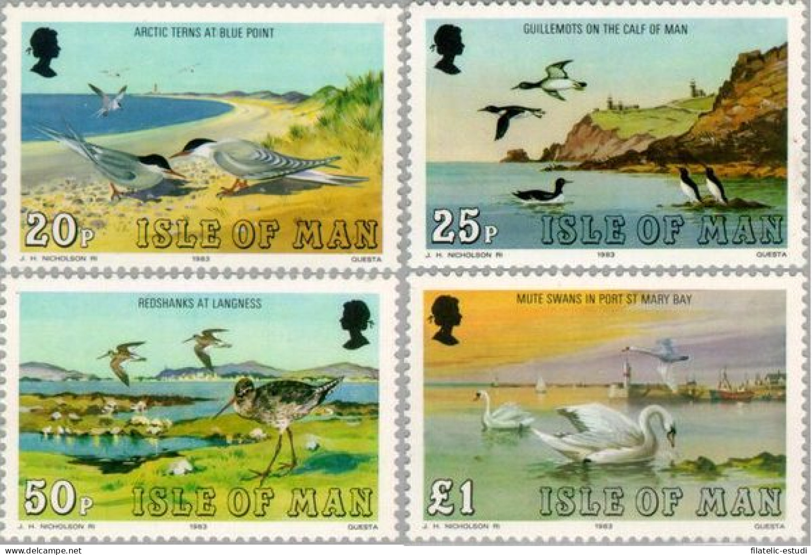 Man (isla De) - 241/44 - 1983 Serie-aves Marinas-Lujo - Man (Insel)
