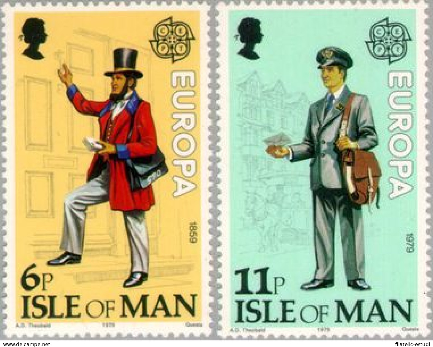 Man (isla De) - 135/36 - 1979 Europa-historia Del Correo-carteros-Lujo - Man (Insel)