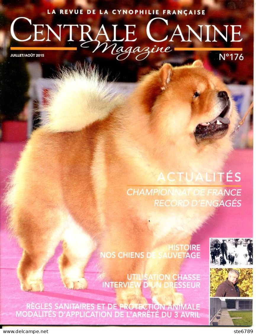 Centrale Canine N° 176  Chiens De Sauvetage Et De Pompier  , Revue Cynophilie Francaise Chien - Tierwelt