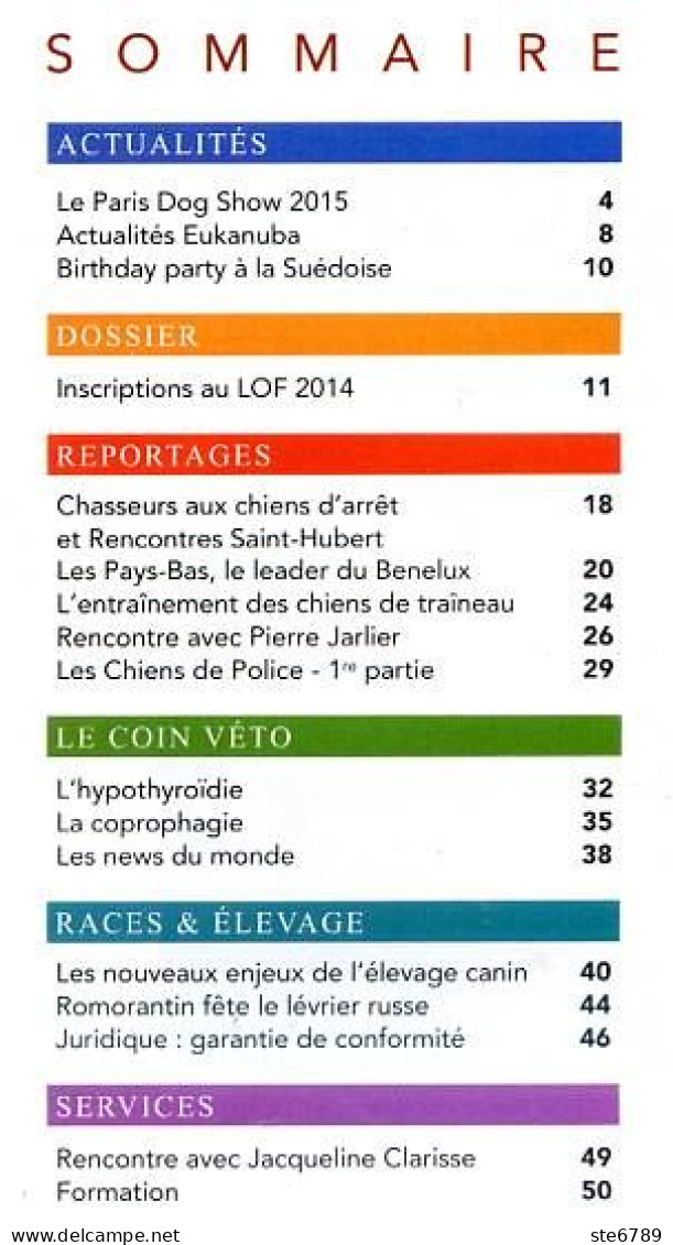 Centrale Canine N° 174  Chiens De Traineau  , LOF 2014  , Revue Cynophilie Francaise Chien - Animals