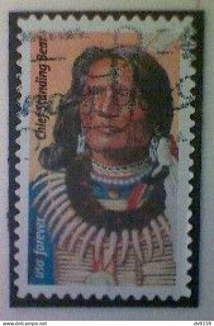 United States, Scott #5798, Used(o), 2023, Chief Standing Bear (66¢), Multicolored - Used Stamps