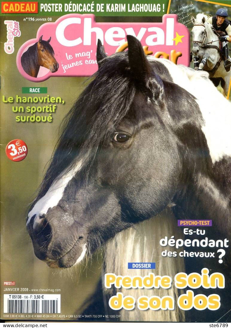 Cheval Star N°  196 Janvier 2008 Chevaux Equitation Magazine Des Jeunes Cavaliers  Poster - Animaux