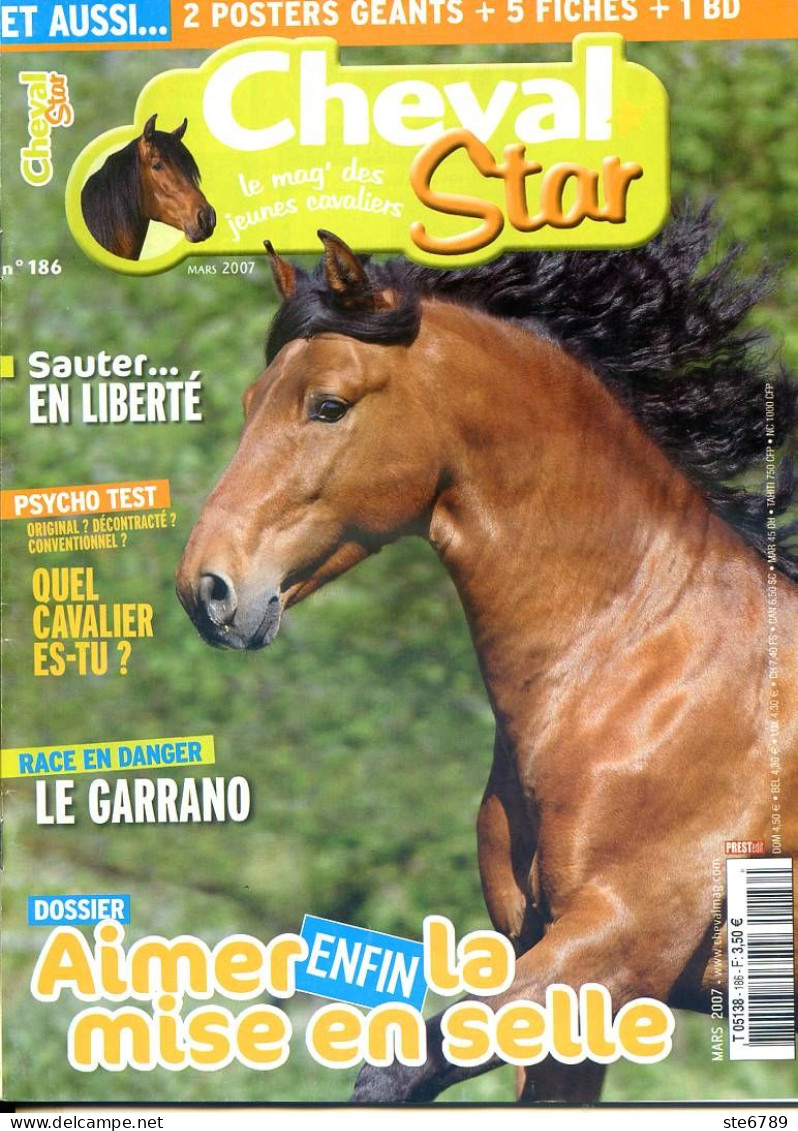 Cheval Star N°  186 Mars 2007 Chevaux Equitation Magazine Des Jeunes Cavaliers  Poster - Animales