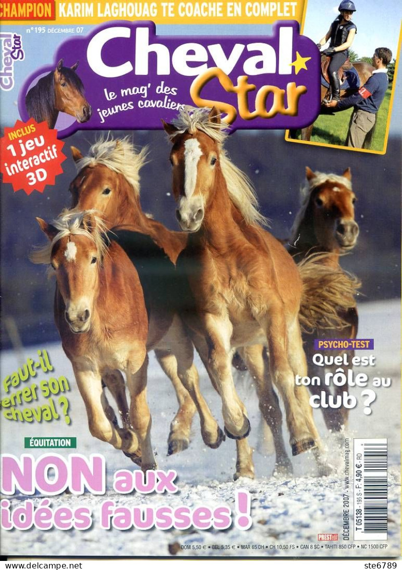 Cheval Star N°  195 Decembre 2007 Chevaux Equitation Magazine Des Jeunes Cavaliers  Poster - Dieren