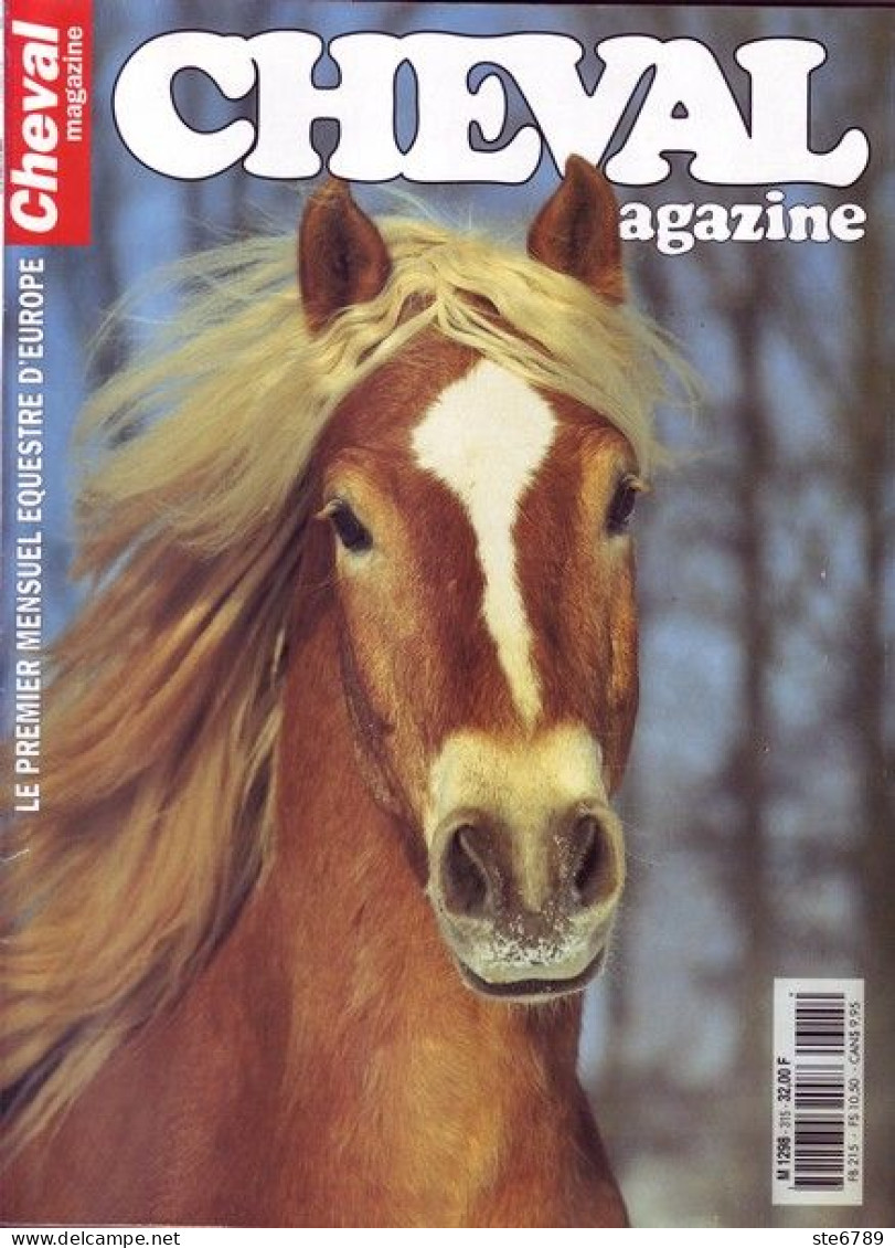 CHEVAL Magazine N° 315 Février 1998  TBE  Chevaux Equitation Mensuel Equestre - Animals