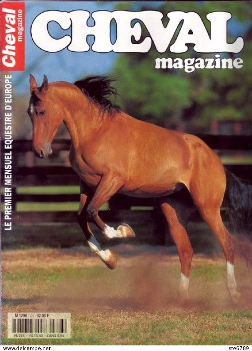 CHEVAL Magazine N° 323 Octobre  1998  TBE  Chevaux Equitation Mensuel Equestre - Animaux
