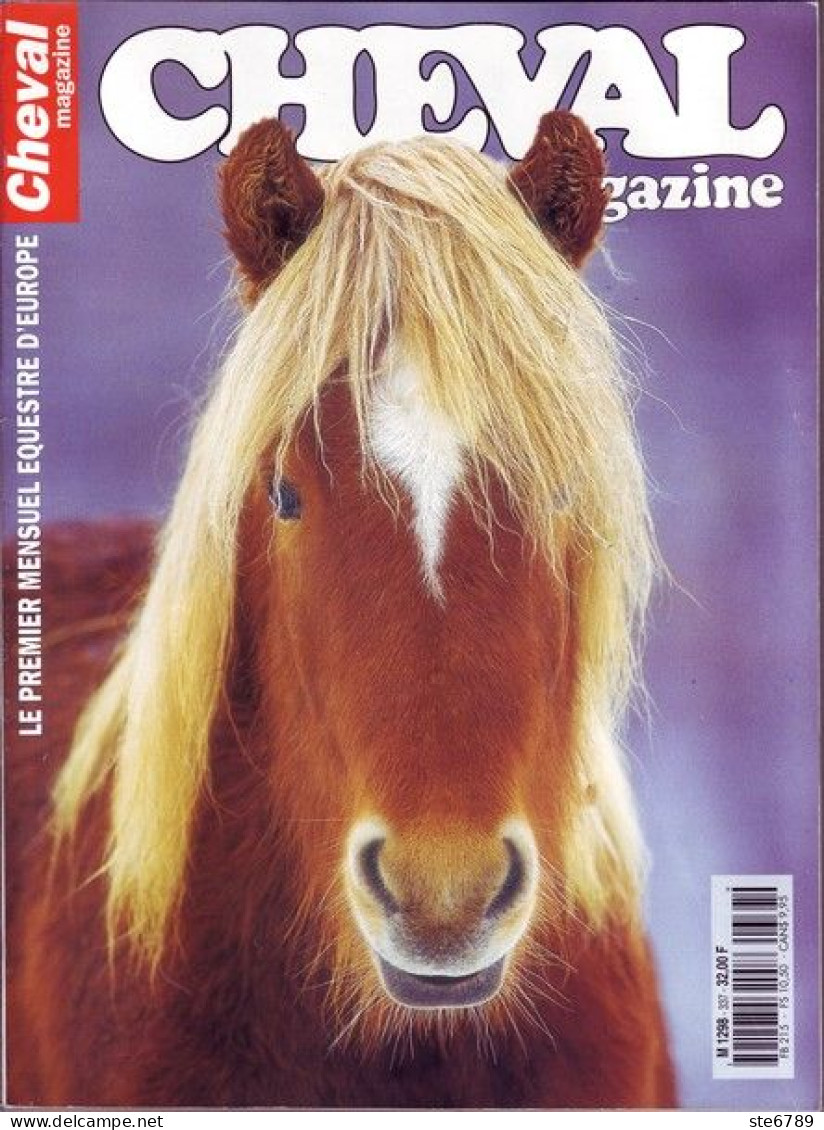CHEVAL Magazine N° 337 Décembre 1999  TBE  Chevaux Equitation Mensuel Equestre - Animals