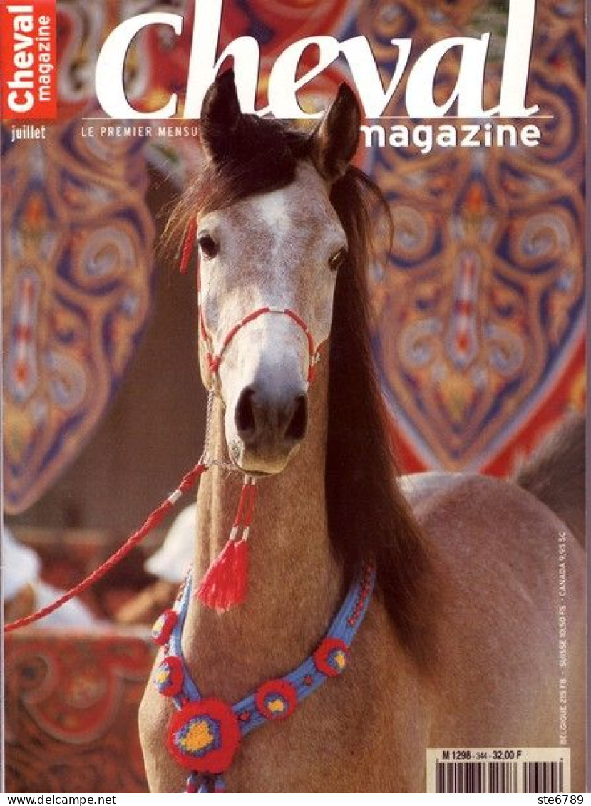 CHEVAL Magazine N° 344 Juillet 2000  TBE  Chevaux Equitation Mensuel Equestre - Animals