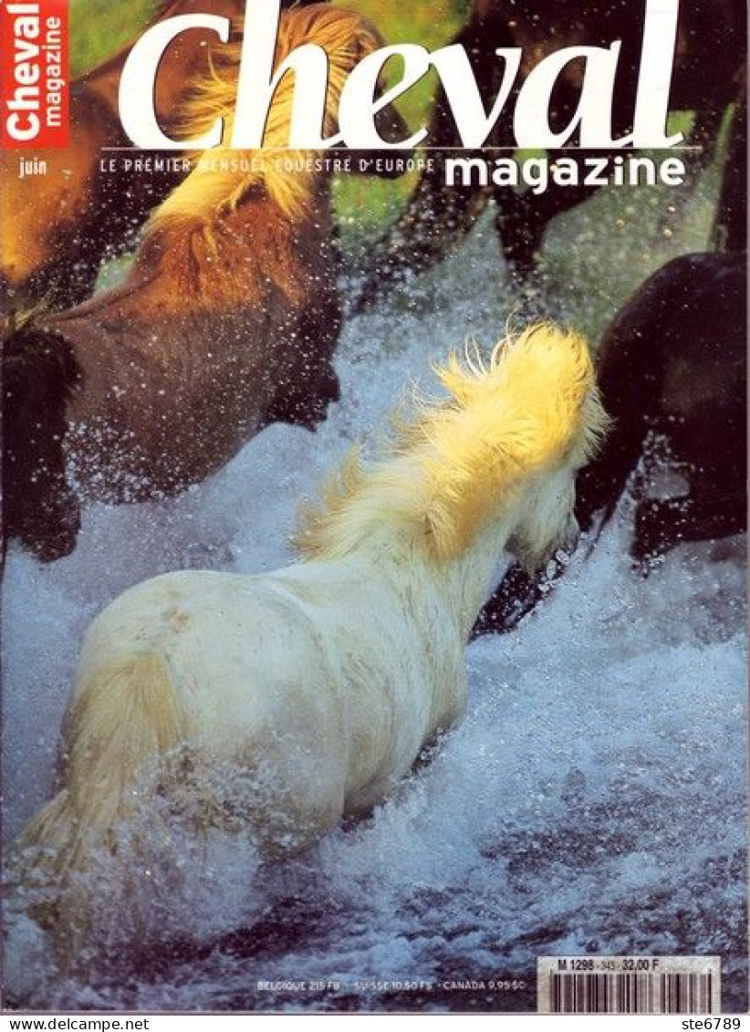 CHEVAL Magazine N° 343 Juin  2000  TBE  Chevaux Equitation Mensuel Equestre - Animali