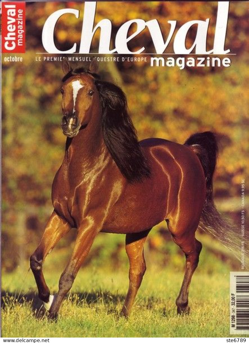 CHEVAL Magazine N° 347  Octobre  2000  TBE  Chevaux Equitation Mensuel Equestre - Animales