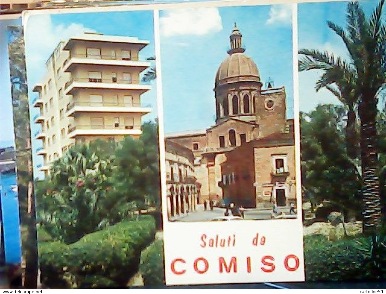 COMISO (RG) SALUTI VEDUTINE VB1973  JU4891 - Ragusa