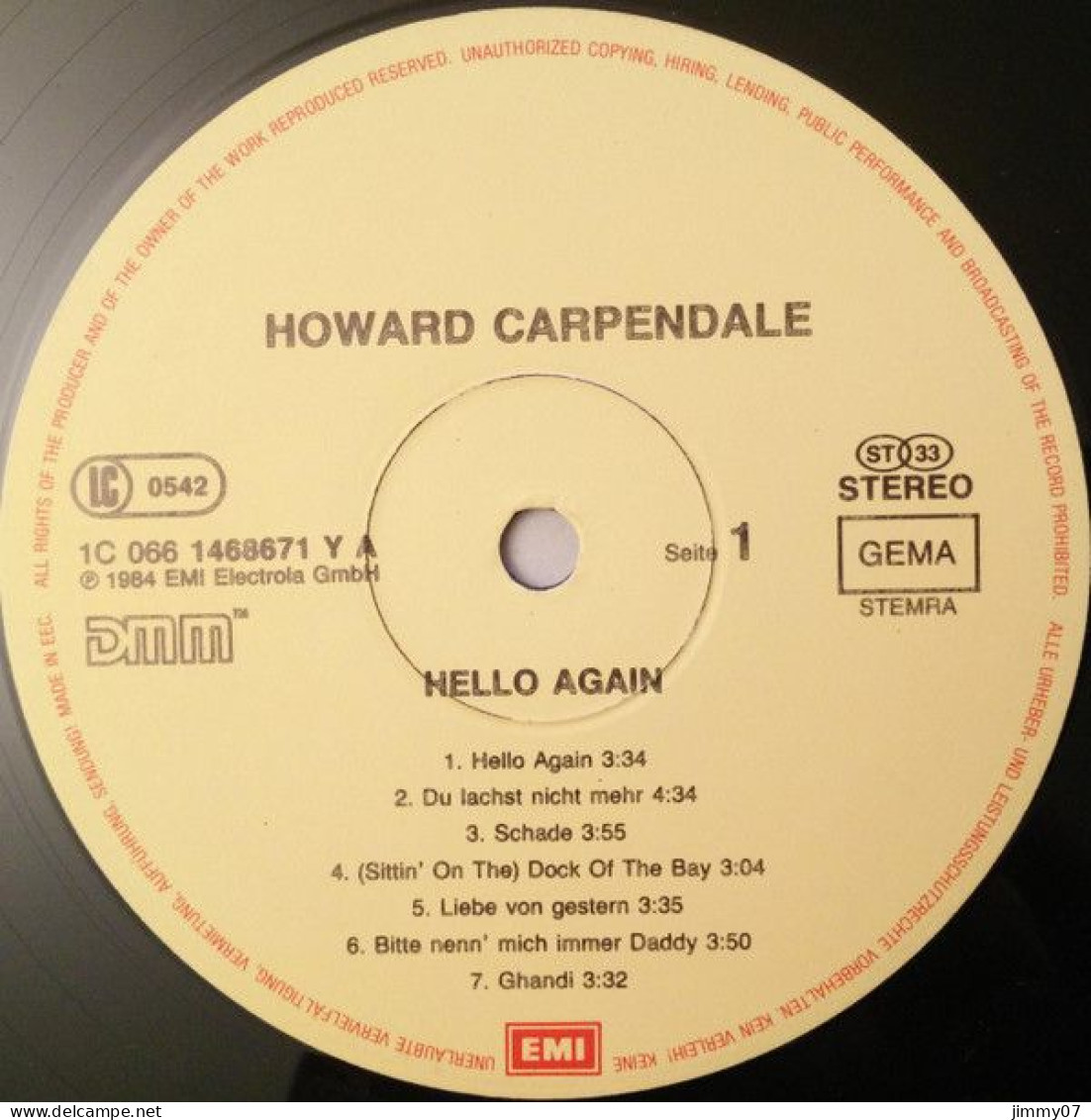 Howard Carpendale - Hello Again (LP, Album) - Other - German Music