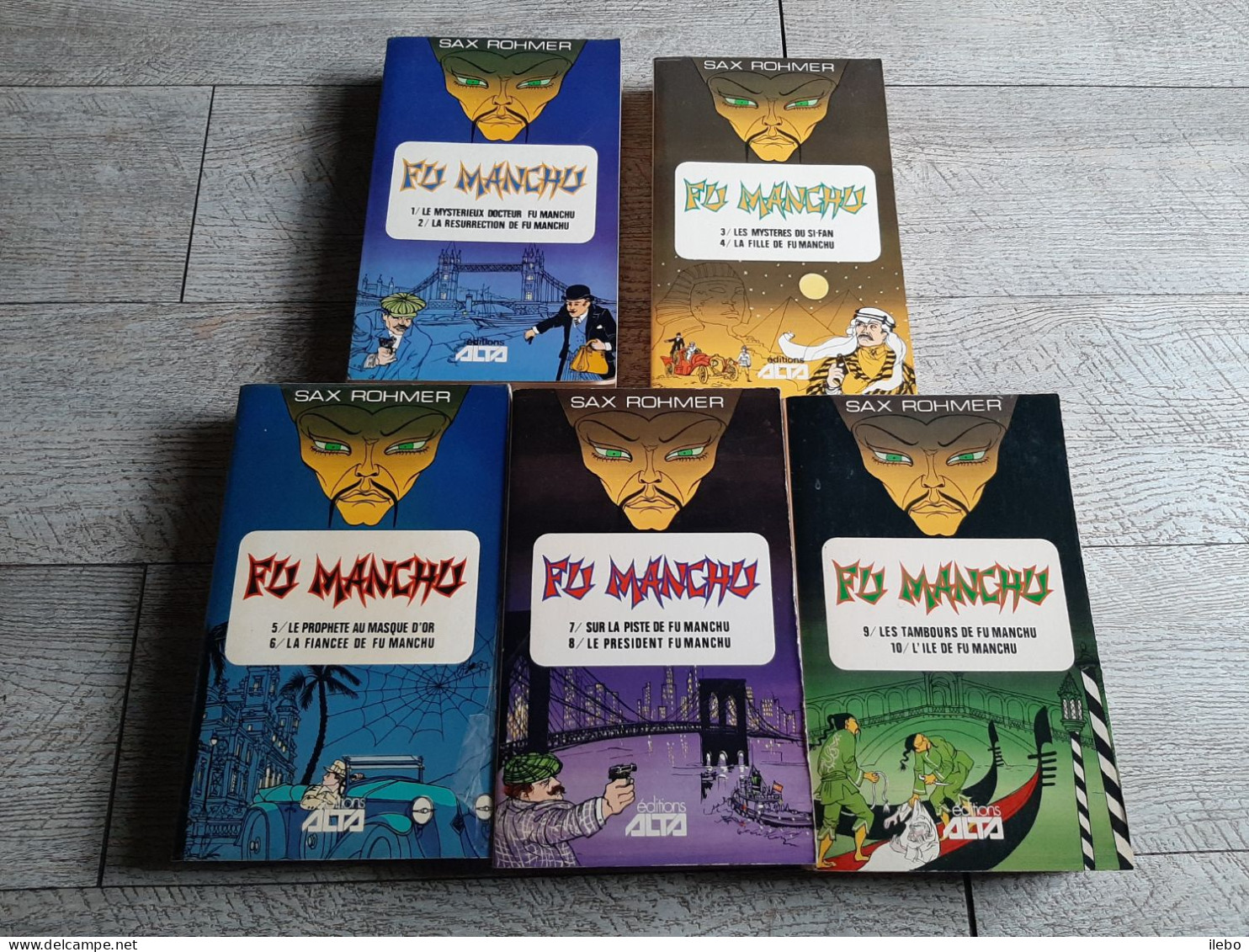 Sax Rohmer Fu Manchu 5 Tomes 1,2,3,4 Et 5 Alta - Fantasy