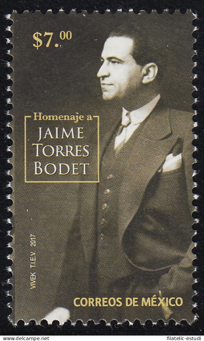 México 3077 2017 Homenaje A Jaime Torres Bodet MNH - Mexique