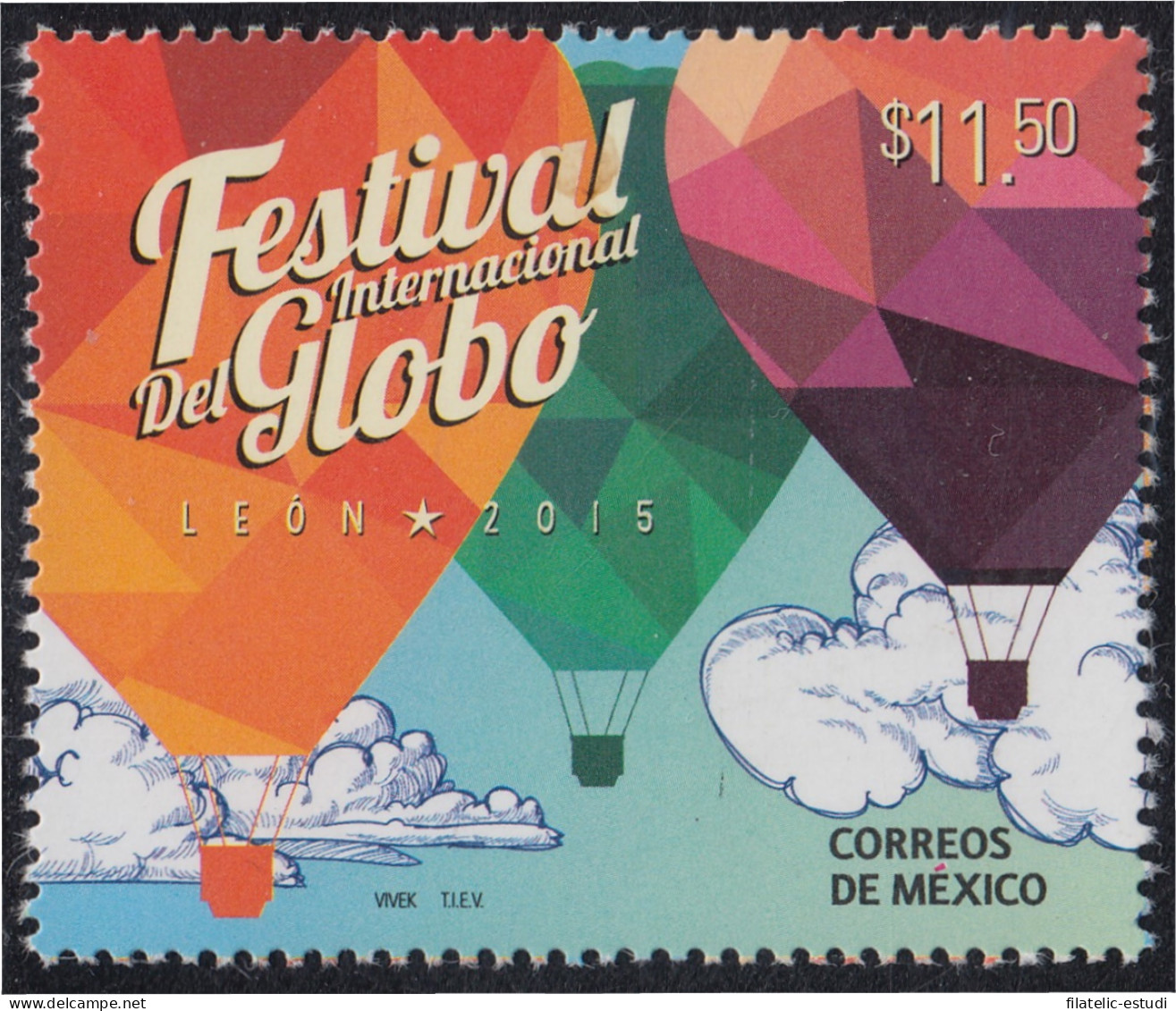 México 2922 2015 Festival Del Globo MNH - Mexique