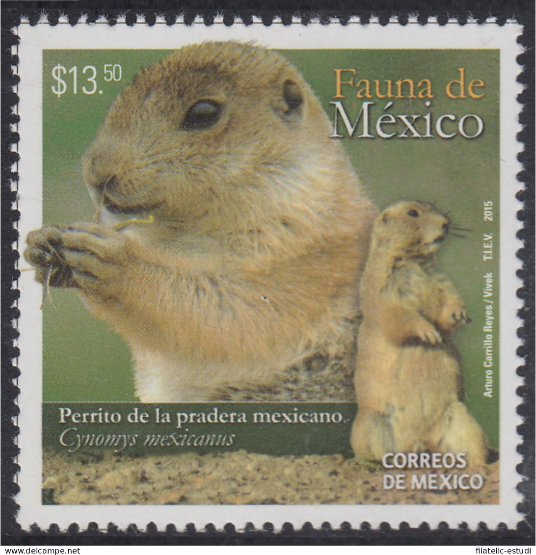 México 2935 2015 Fauna Perrito De Pradera MNH - Mexique