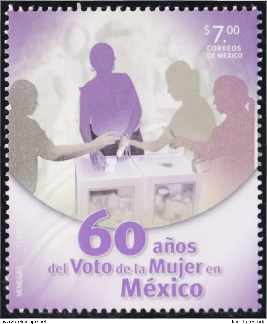 México 2754 2013 60 Años Del Voto De La Mujer En México MNH - Mexico