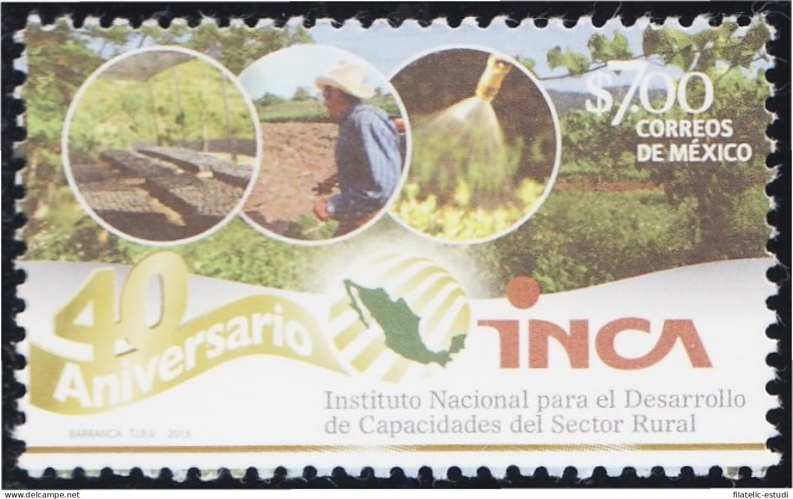 México 2758 2013 40 Aniversario De INCA MNH - Mexico