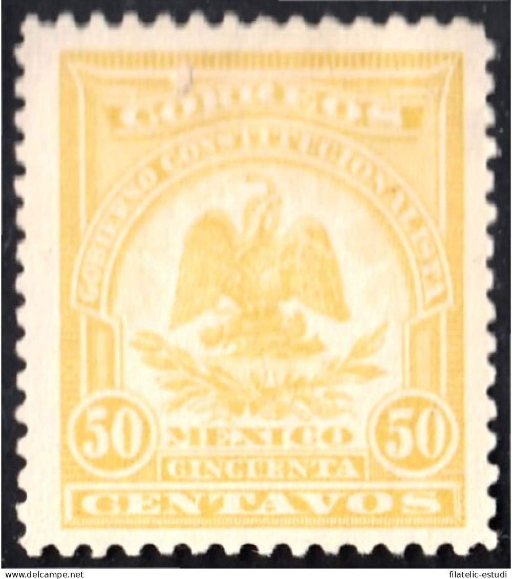 México 256 1914 Escudo Shield Sin Goma - Mexico