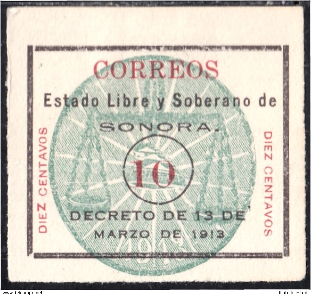 México 215a 1913/14 Estado Libre Y Soberano De Sorona MH - Mexique