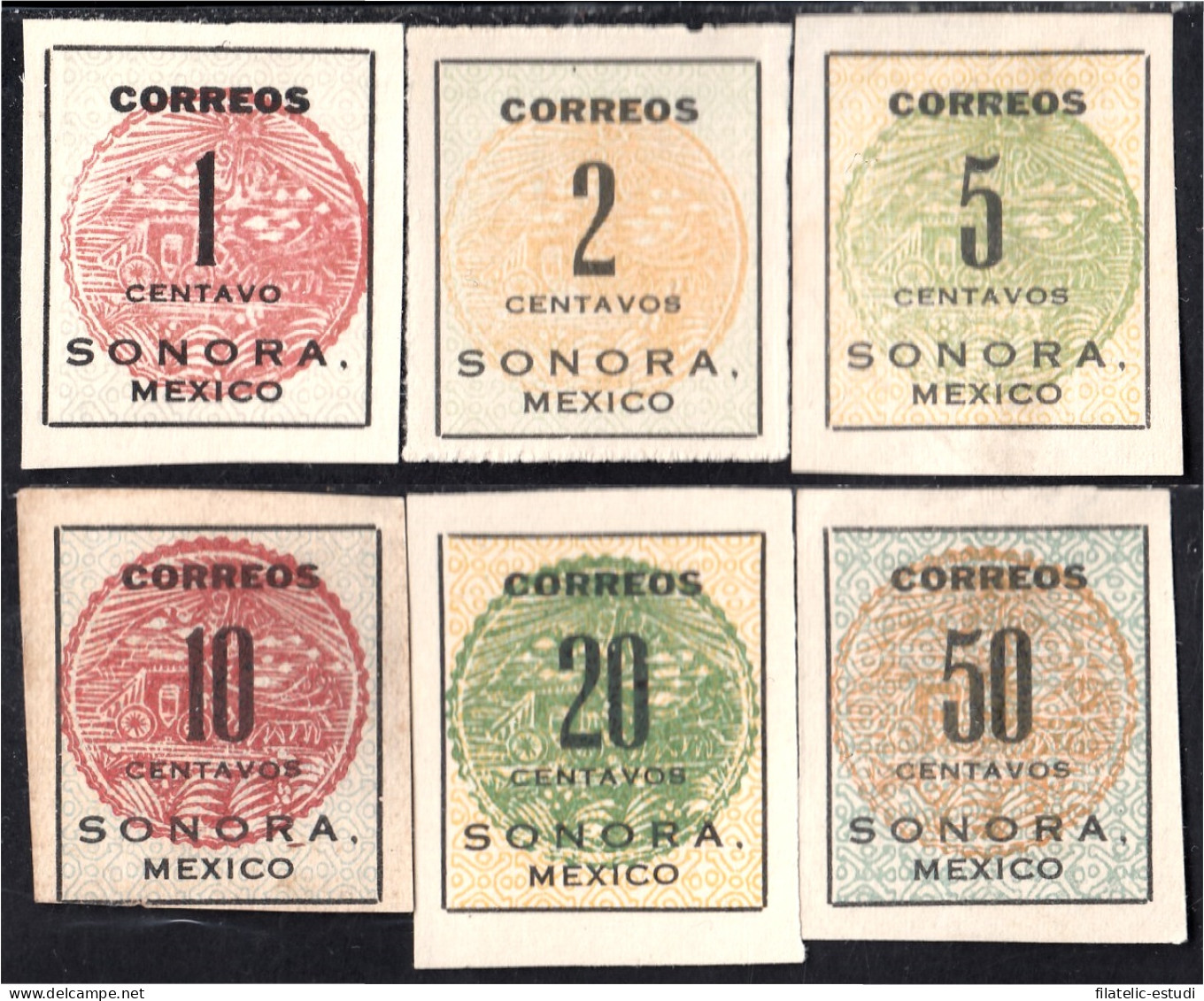 México 280/85 1914/15 Estado Libre Y Soberano De Sorona MH - Mexico