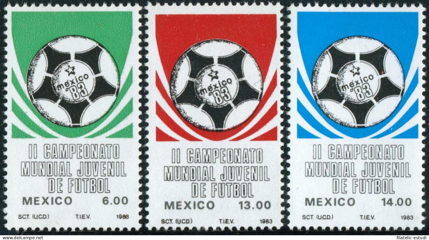 DEP2 México 1010/12 1983 II Campeonato Mundial Juvenil De Fútbol MNH - Mexique