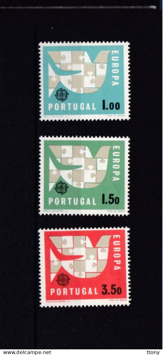 3 Timbres  Neufs **  Portugal  Europa CEPT  Année 1963 - Neufs