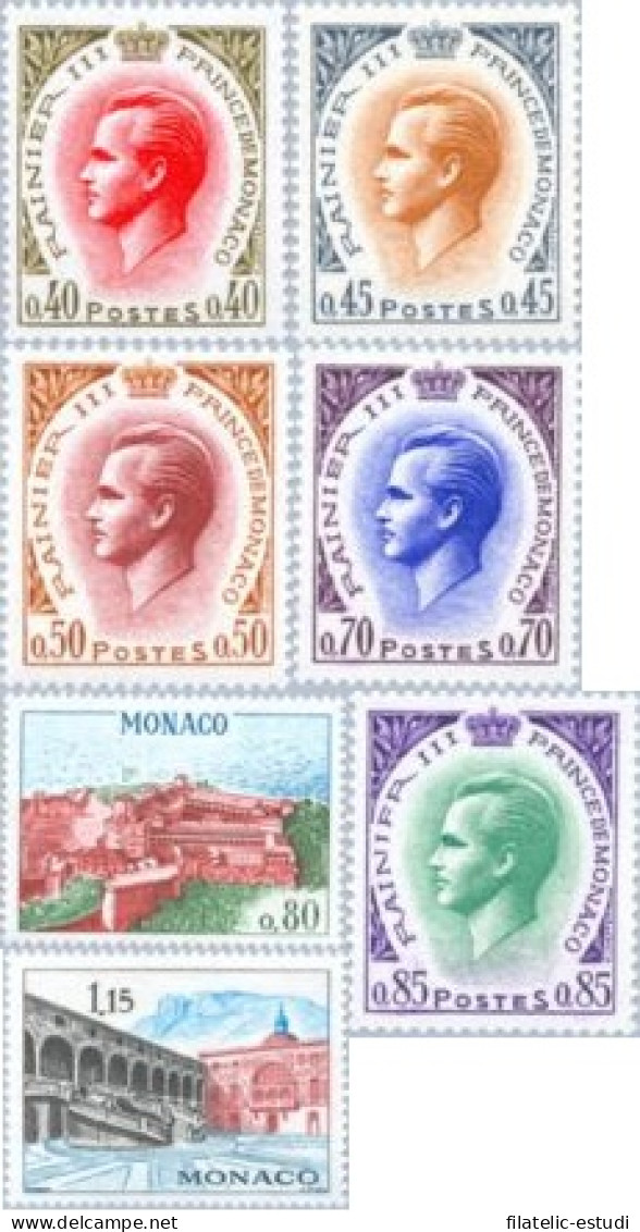 Monaco - 772/78 - 1969 Príncipe Rainiero III Y Vistas Del Palacio Lujo - Otros & Sin Clasificación