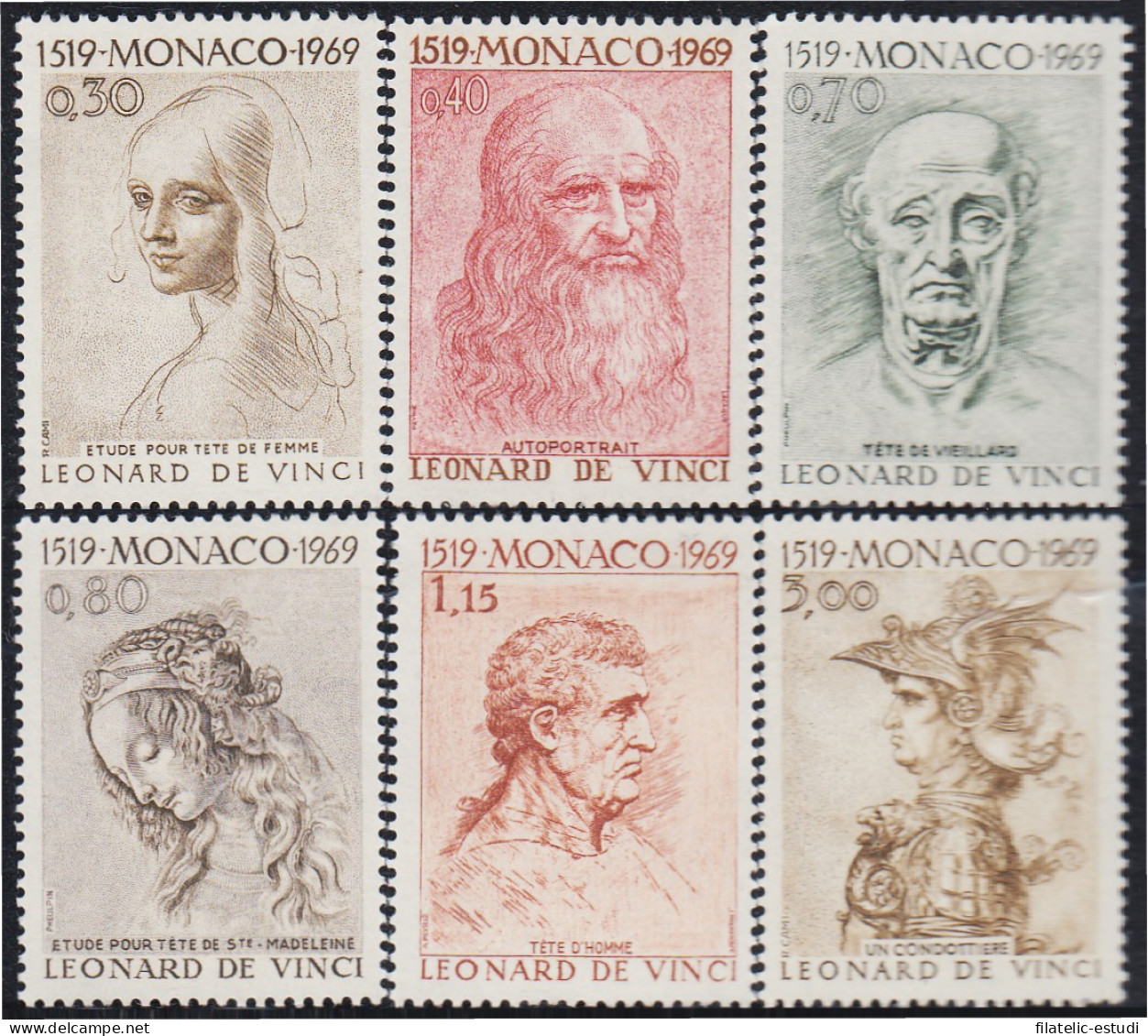 Monaco  799/04  450º Aniversario De La Muerte De Leonardo Da Vinci MNH - Altri & Non Classificati