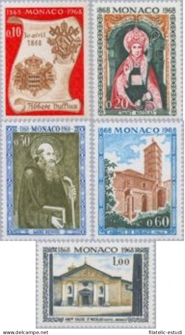 Monaco - 744/48 - 1968 Cent. De La Abadía Nullius Dioeciesis Lujo - Altri & Non Classificati