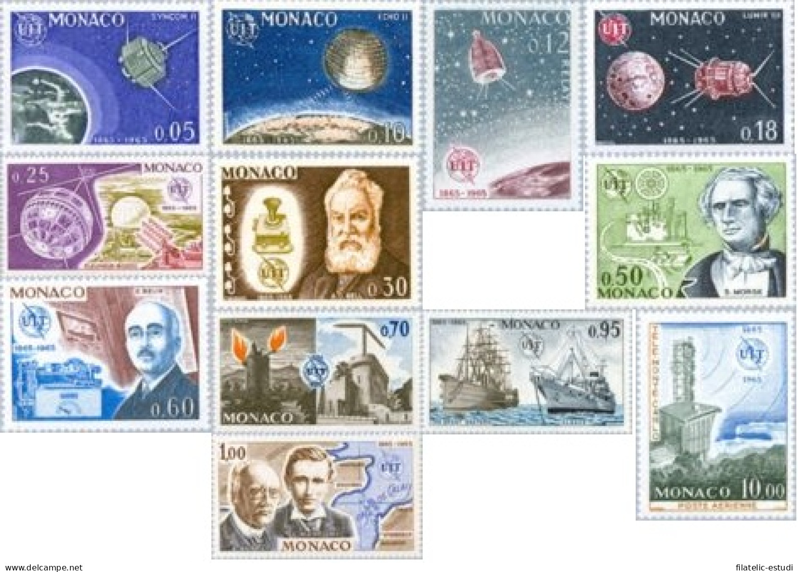 Monaco - 664/74+A84 - 1965 Cent. De La UIT-telecomunicaciones- Lujo - Other & Unclassified