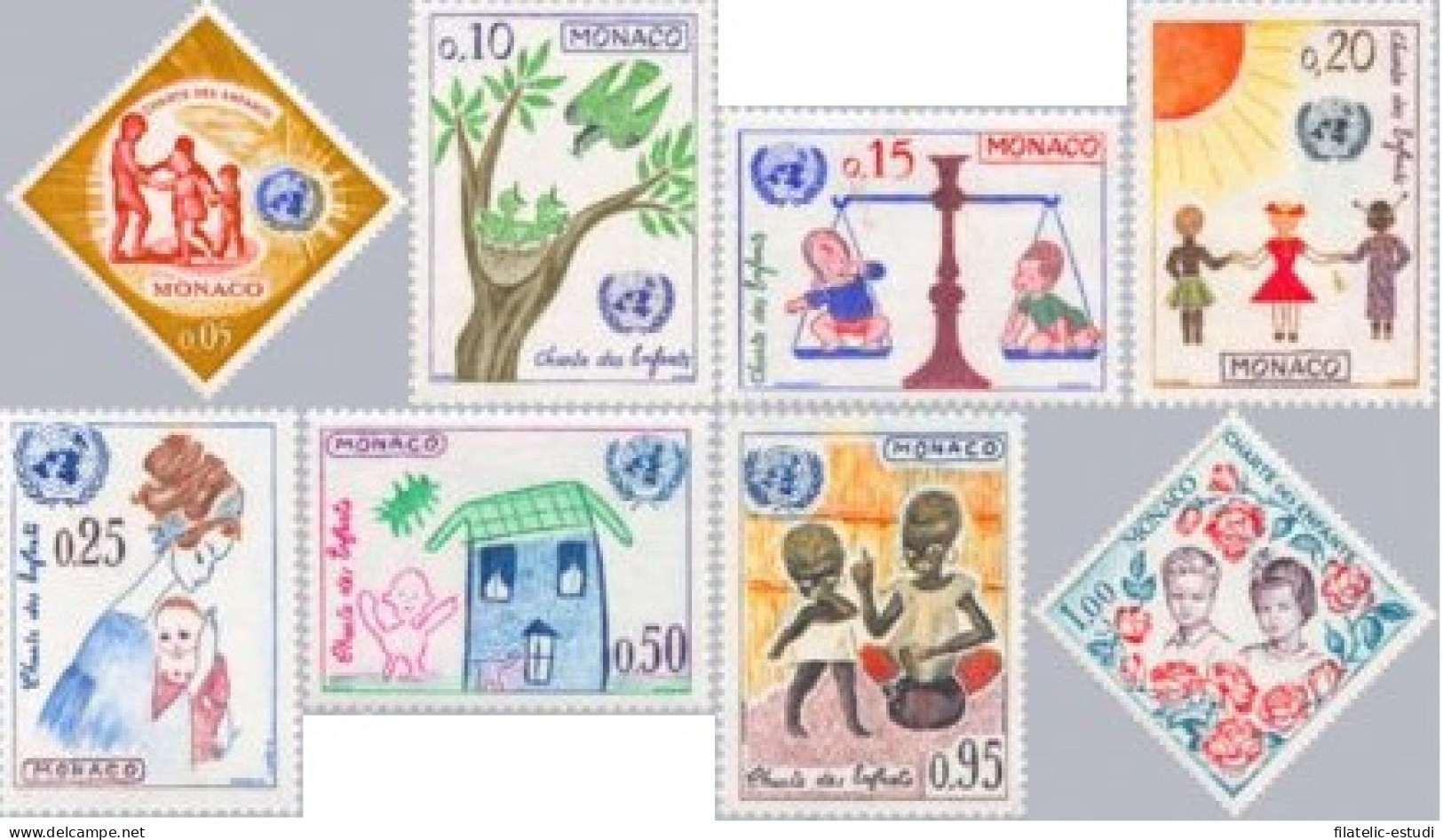 Monaco - 599/06 - 1963 Carta Para La Infancia-emblema De La ONU-Lujo - Altri & Non Classificati