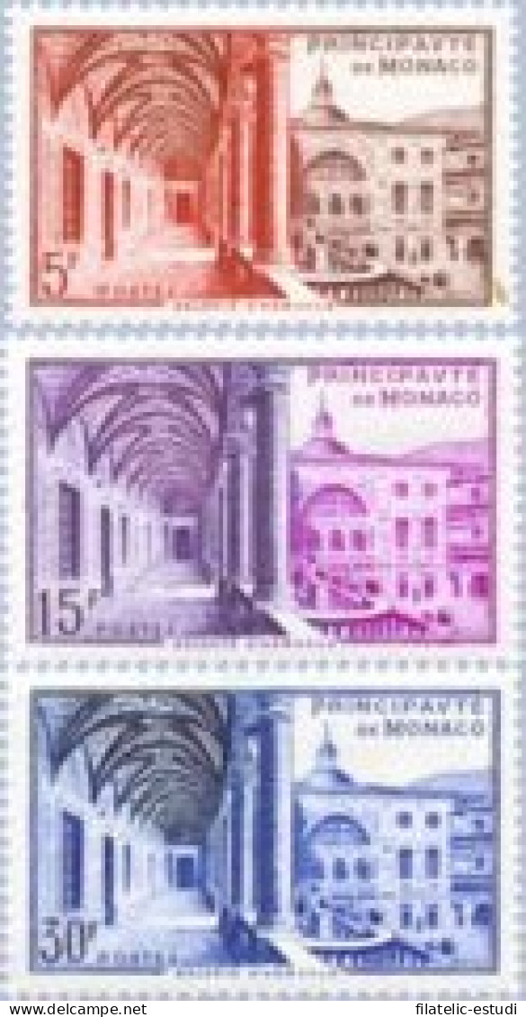 Monaco - 383/85-F - 1952 Museo Postal-galería De Hércules-fijasellos- - Otros & Sin Clasificación