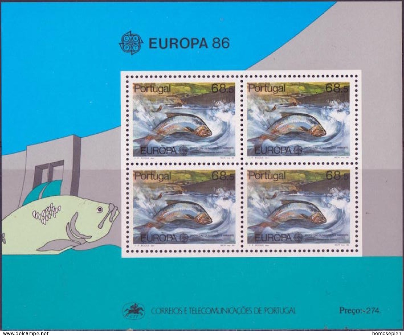Europa CEPT 1986 Portugal Y&Tn°BF51 - Michel N°B50 *** - 68,50e EUROPA - 1986