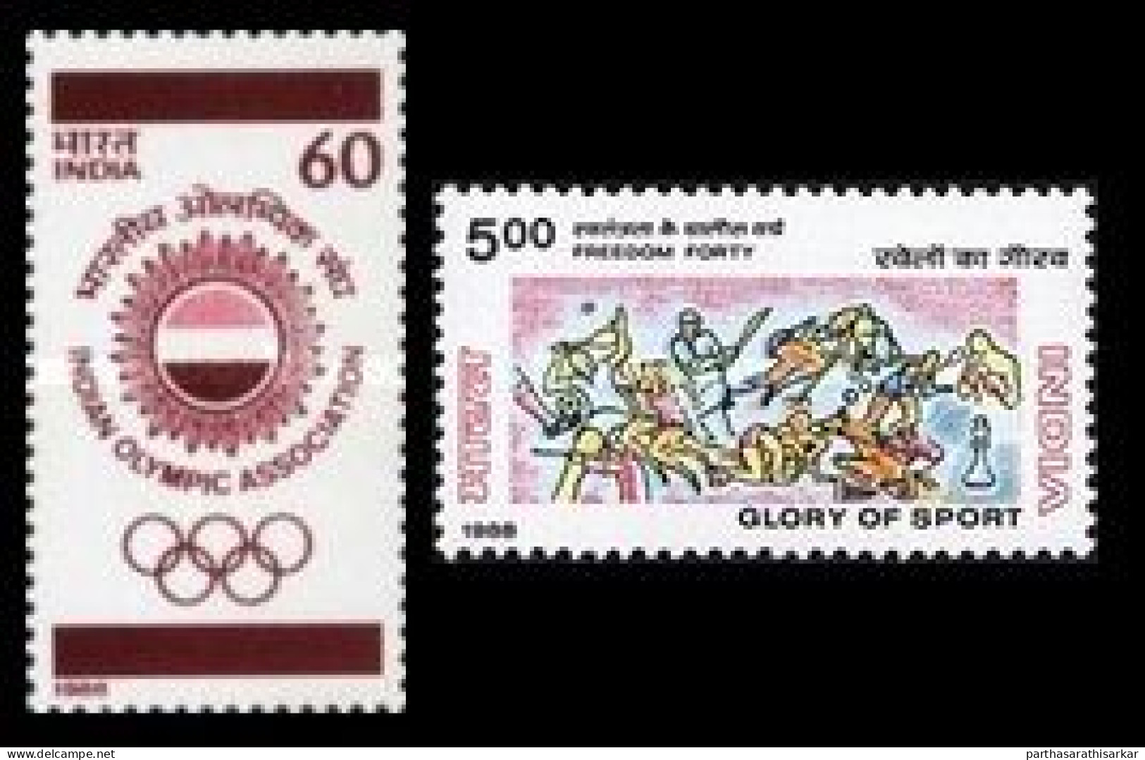 INDIA 1988 SPORTS 1988 AND OLYMPIC GAMES, SEOUL COMPLETE SET MNH - Unused Stamps