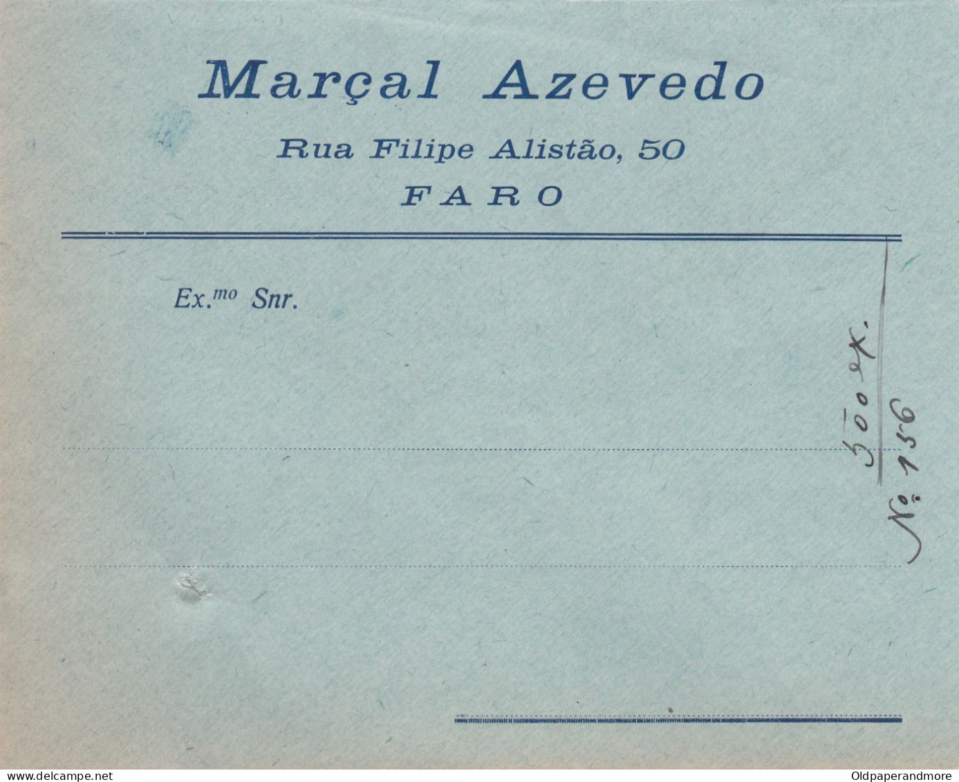 PORTUGAL COMMERCIAL ENVELOPE - MARÇAL AZEVEDO - FARO - ALGARVE - Portugal