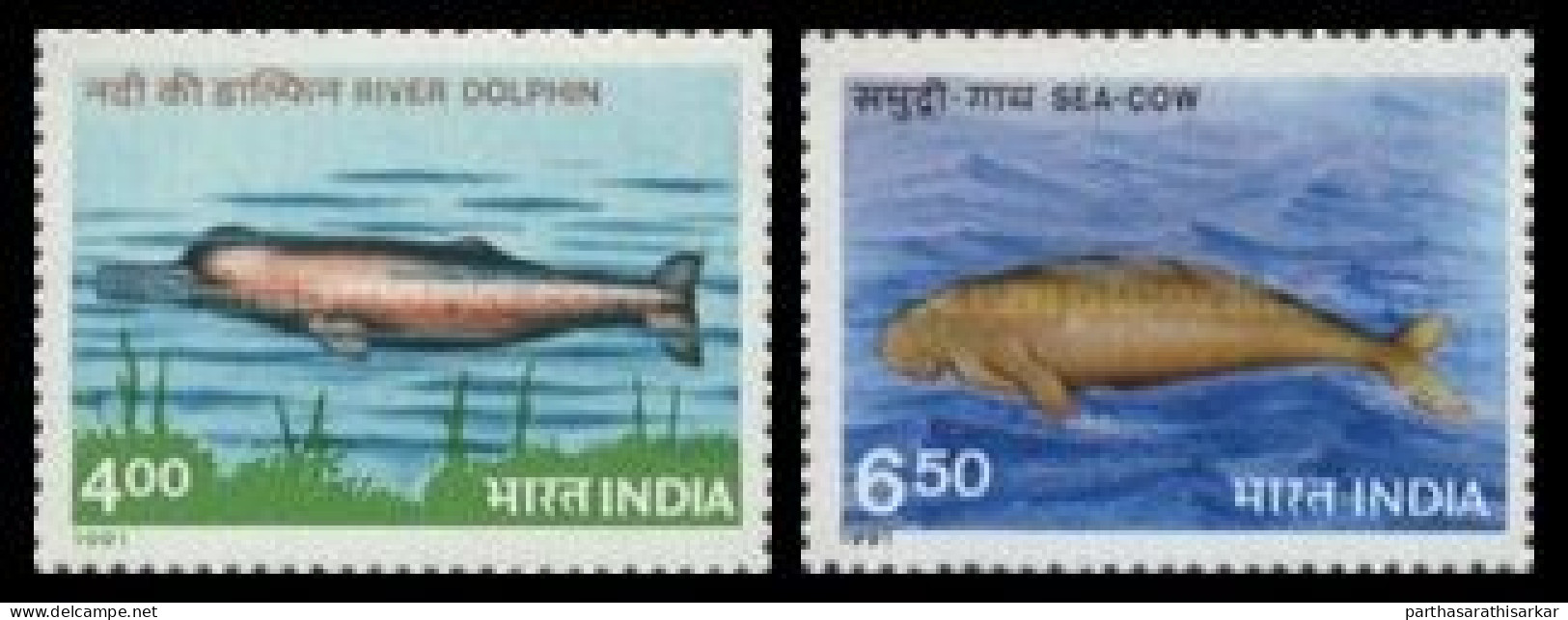 INDIA 1991 ENDANGERED MARINE MAMMALS COMPLETE SET MNH - Neufs