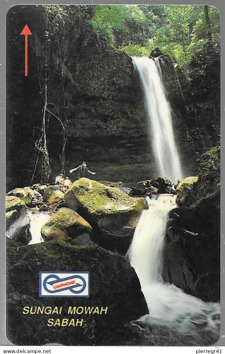 CARTE-MALAYSIE-UNIPHONE-CASCADE-SUNGAI MOWH SABAH-TBE/RARE - Malaysia