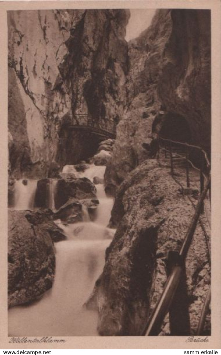 41942 - Höllentalklamm - Brücke - Ca. 1950 - Höllental