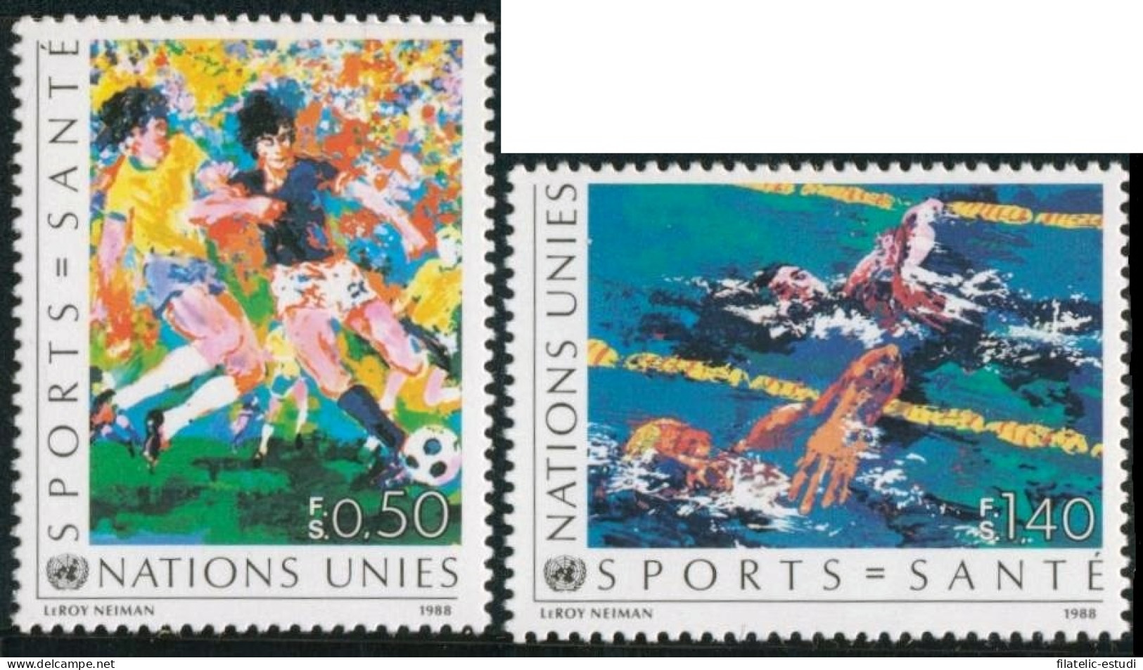 DEP4 Naciones Unidas  Ginebra  Nº 169/70  1988  MNH - Altri & Non Classificati