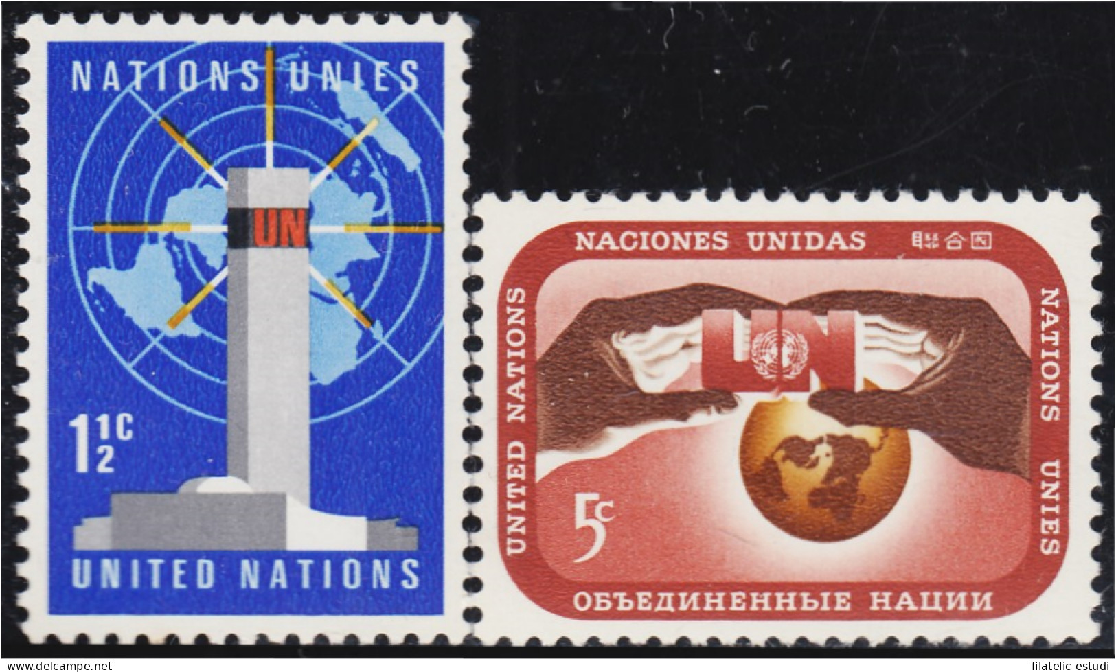 Naciones Unidas  New York 159/60 1967 Sede De La ONU Y Globo MNH - Other & Unclassified