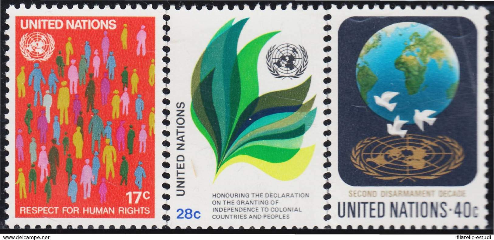 Naciones Unidas New York 359/61 1982 Símbolos MNH - Autres & Non Classés