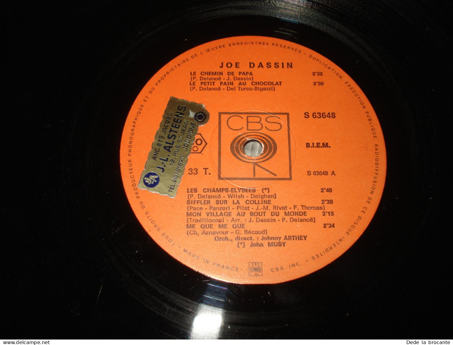 B14 / Joe Dassin – LP – Pochette ouvrante - CBS – S 63648 - Fr 1969  NM/NM