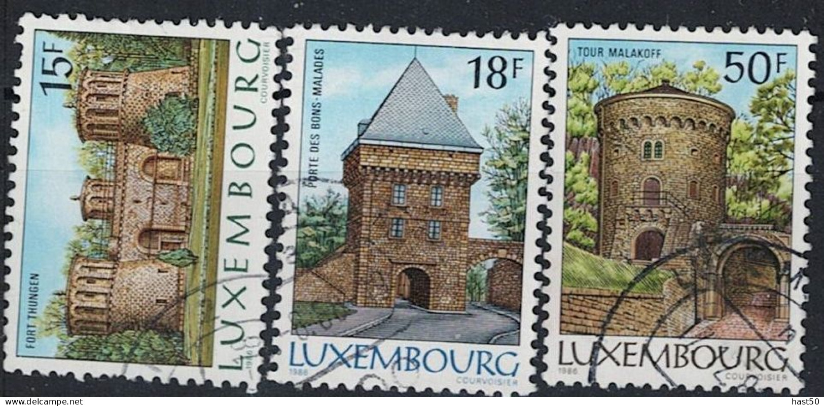 Luxemburg - Festung Luxemburg (MiNr: 1153/5 X) 1986 - Gest Used Obl - Used Stamps
