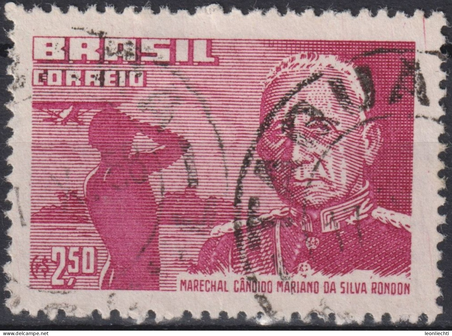 1958 Brasilien ° Mi:BR 929, Sn:BR 865, Yt:BR 646, Marshal Cândido Da Silva Rondon (1865-1958) - Gebruikt