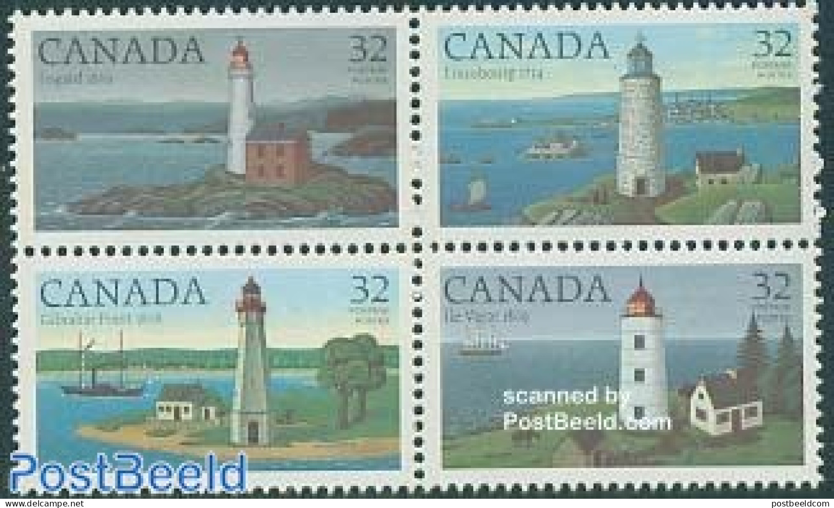 Canada 1984 Lighthouses 4v [+] Or [:::], Mint NH, Transport - Various - Ships And Boats - Lighthouses & Safety At Sea - Neufs