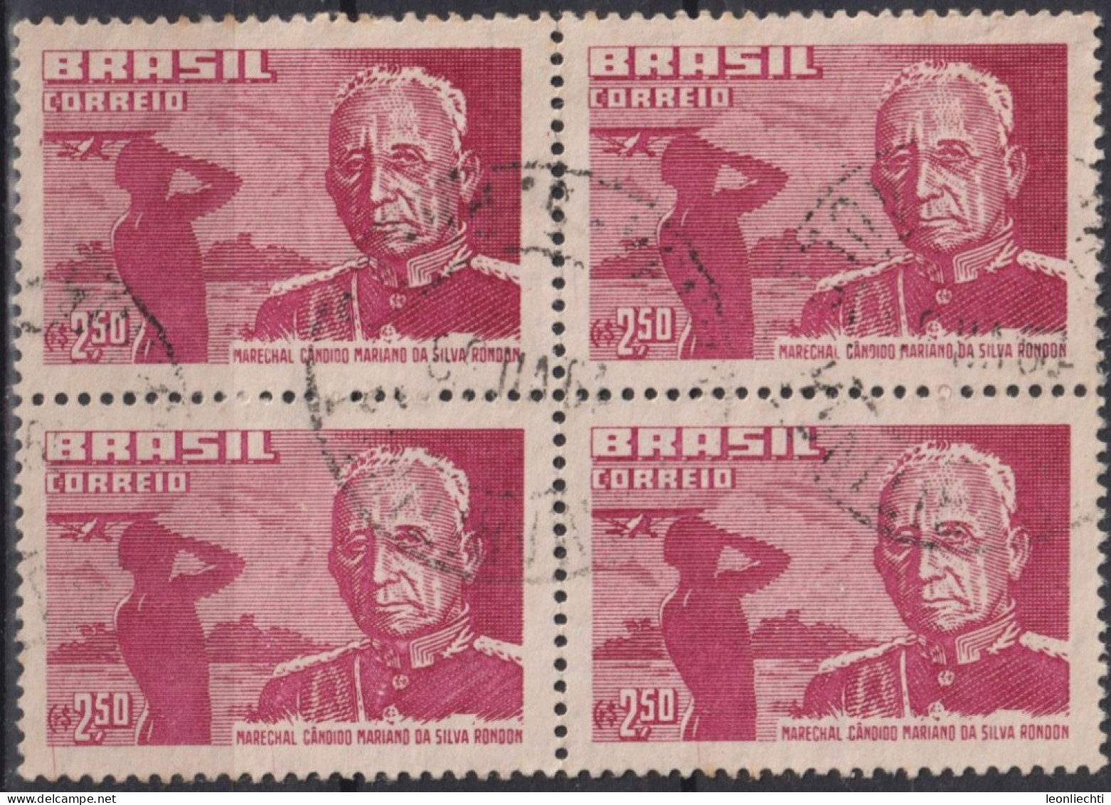 1958 Brasilien ° Mi:BR 929, Sn:BR 865, Yt:BR 646, Marshal Cândido Da Silva Rondon (1865-1958) - Used Stamps